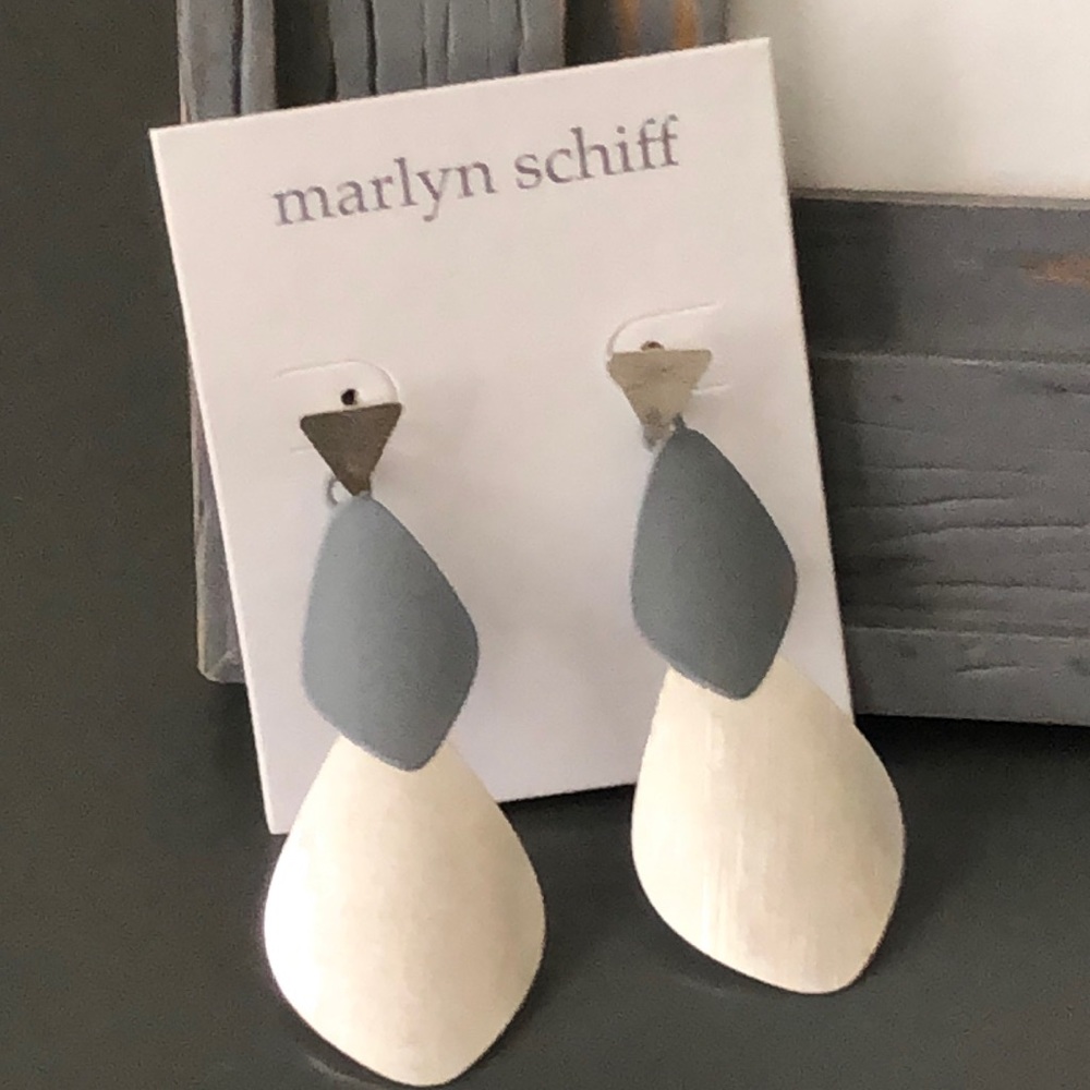 Silver drop earrings